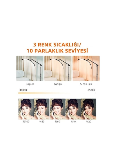 Trled F-700b 70cm Zebra Elmas Desenli Ayaklı Profesyonel Güzellik Salonu Lambası