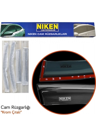 Kia Niro 2016-2021 Kromlu Cam Rüzgarlığı 4 Lü