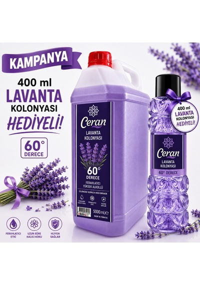 Lavanta Kolonyası 5 Litre 400 Ml Hediyeli