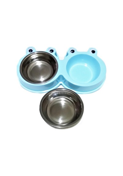 Ally Renkli Tasarım İkili Kedi Mama Su Kabı 2 x 160 ML