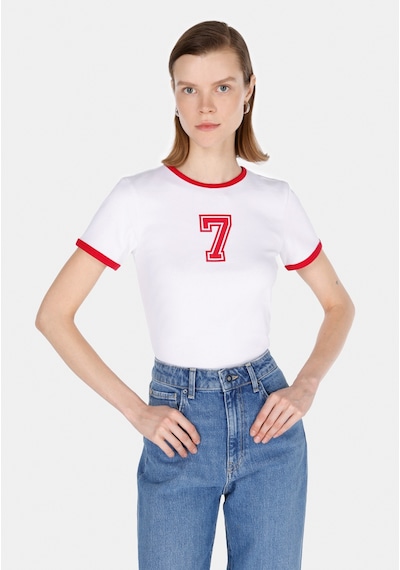 Colin's Colins Slim Fit Yuvarlak Yaka Baskılı Kadın Beyaz Kısa Kol Tişört Cl1073533 Q1.v1 Wht Beyaz Colin's Colins Slim Fit Yuvarlak Yaka Baskılı Kadın Beyaz Kısa Kol Tişört Cl1073533 Q1.v1 Wht Beyaz