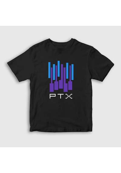 Presmono Unisex Çocuk Ptx Pentatonix T-shirt Siyah