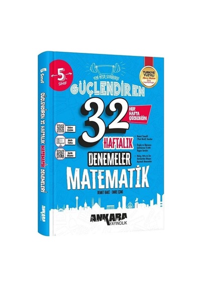 2027 Ankara Yayıncılık 5. Sınıf Matematik Güçlendiren Maarif Modeli 32 Haftalık Kazanım Denemeler