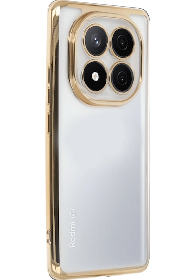 Gld-spt- Newface Xiaomi Redmi Note 14 Pro 5g Kılıf Razer Lensli Silikon - Gold