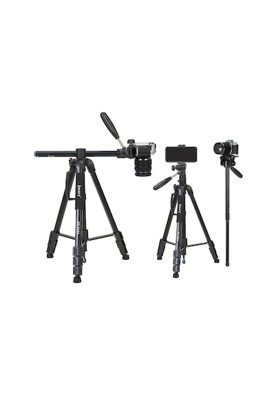 Jmary KP2294 Tripod 164 cm 3 Kademeli Çok Fonksiyonlu Profesyonel - ZORE-262651 Siyah