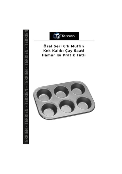 Özel Seri 6'lı Muffin Kek Kalıbı Çay Saati Hamur Isı Pratik Tatlı Çok Renkli