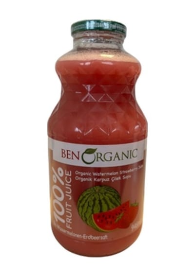 Benorganic Organic Karpuz Çilek Meyve Suyu 946 Ml