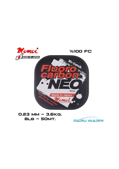 Momoi Hi-catch Neo %100 Fc Shock Leader 0.23mm-3.6kg. 50mt.