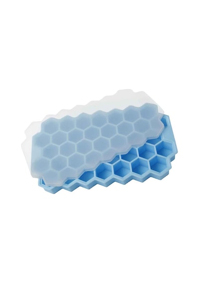 Kapaklı Petek 37 Delik Buz Küpü Tepsisi Silikon 20.5x12 CM Çok Renkli