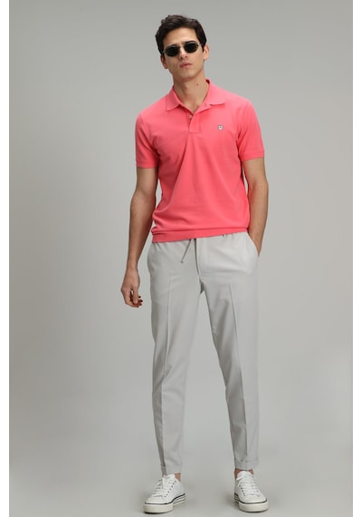 Lufian Erkek Laon Spor Polo Yaka T-Shirt 627111040091 Şeker Pembe Açık Pembe