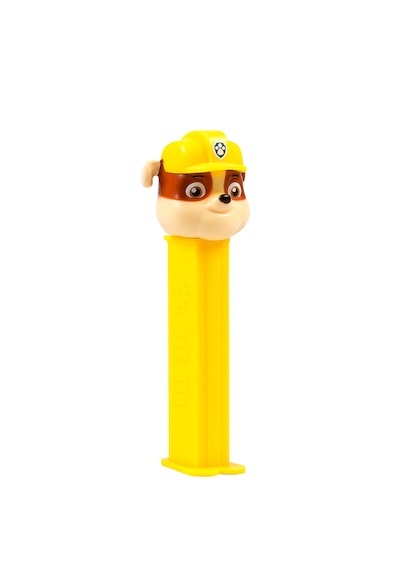 Pez Dispenser Paw Patrol Rubble Meyve Aromalı Şekerleme Makinesi Ve Şekerleme Yedekleri