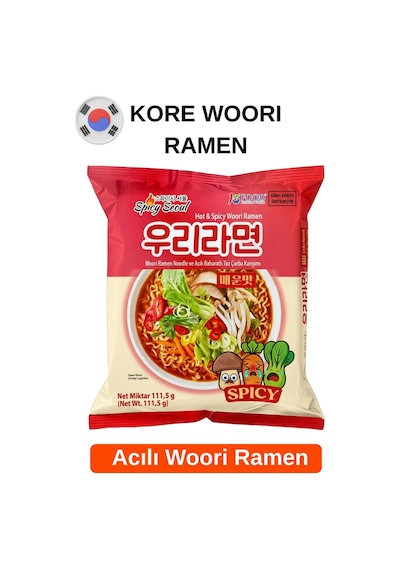 Woori Ramen Acılı Kore Ramen 10'lu Paket