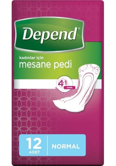 Depend Kadın Mesane Pedi Normal 12'Li