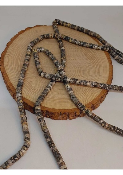 Bileklik Boy Jasper Taşı Şekilli 3x6mm Yarım Dizi 49332 18cm Uzunluğundadır Çok Renkli