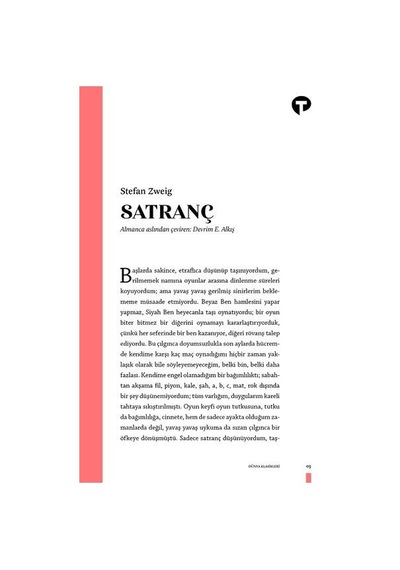 Satranç - Stefan Zweig - Turkuvaz Kitap