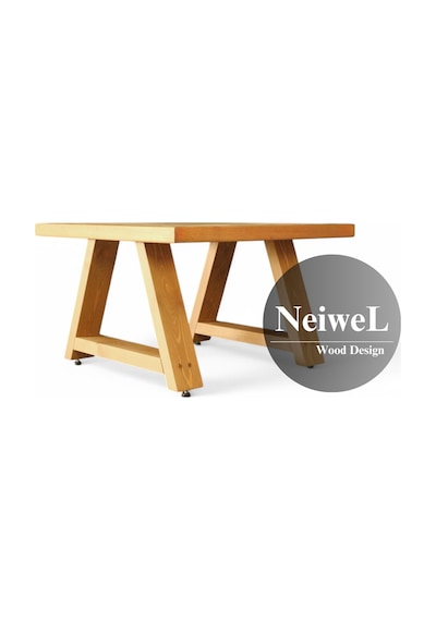 Neiwel Arawel Doğal Ahşap Sehpa-80-80 Açık Ceviz