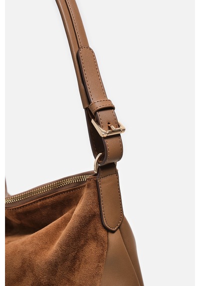 K&s Süet Omuz Çantası Camel