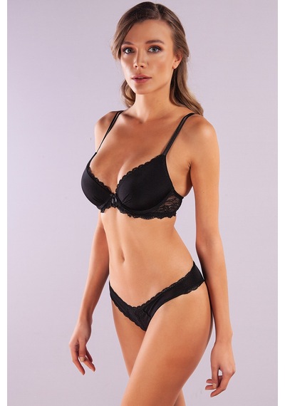 Lenaca Glorin Foam Cup Push Up Bra,siyah Renk Straplez Konforlu Ve Şık Sütyen Çok Renkli