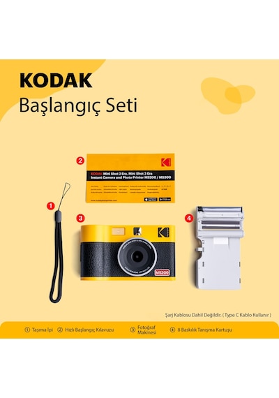 Kodak Mini Shot 2 Era - Siyah Filmli Fotoğraf Makinesi