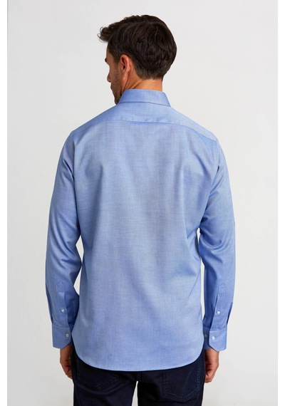 Bisse Regular Fit Paşa Yaka Düğmeli İndigo Erkek Gömlek Gmok3ps22400001 D66 İndigo