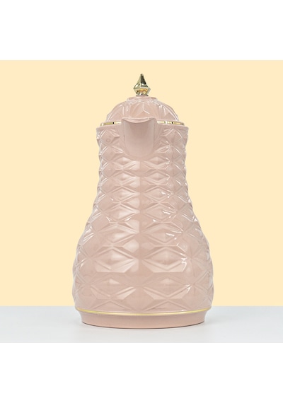 Lale Thermos Cam Hazneli Termos Elmas-1 1.0 Lt Kahve & Çay 12 Saat Sıcak / 24 Saat Soğuk Yerli Üretim Charmy Pembe