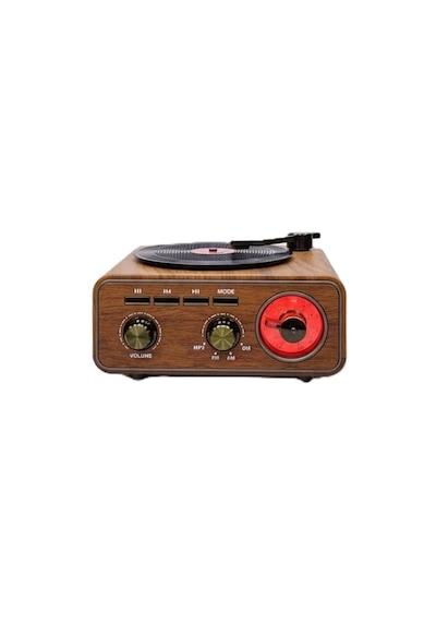 Md-1317bt Bluetooth Nostaljik Tasarım Hoparlör Radyo Plak Çalar Görünümlü Usb, Tf, Aux, Fm/am/sw