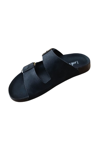 Look Life S030-002 Unisex İki Tokalı Comfort Terlik Siyah