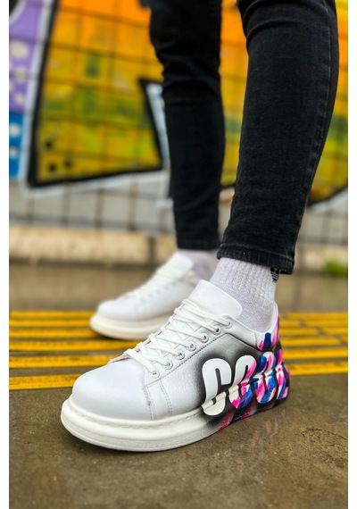 Ch254 Cbt Pittura Erkek Ayakkabı 486 Pembe / Mavı Cool Çok Renkli