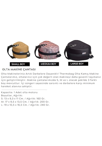 Thermobag Olta Makinesi Çantası Orta Boy Siyah