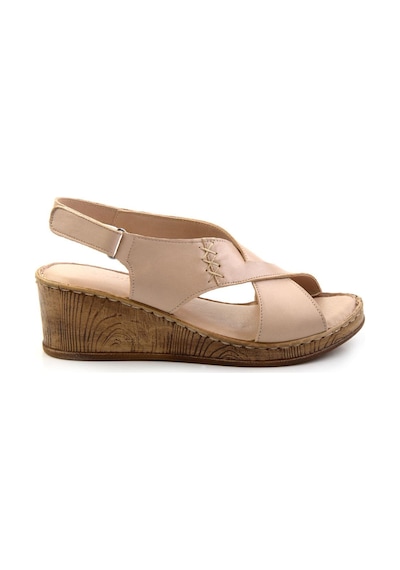 Bambi Bej Leather Kadın Sandalet K05552001203 Bej