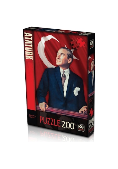 Bayrak Ve Atatürk 200 Parça Çocuk Puzzle