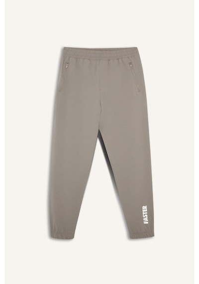 Defacto Defactofit Slim Fit Dar Kesim Fermuar Cepli Dokuma Sporcu Jogger F1288ax25augr317 Gri