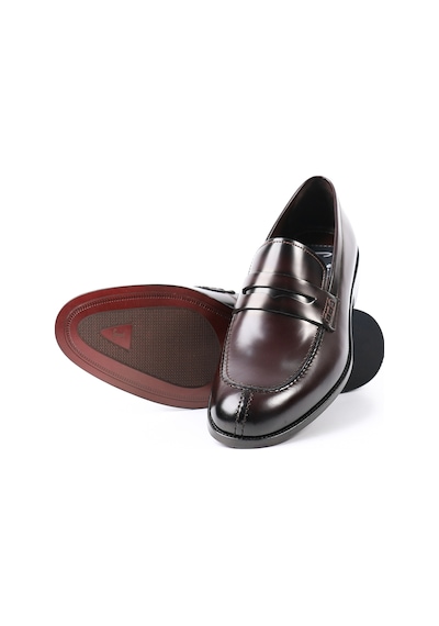 Tuna Hakiki Açma Deri Bordo Loafer Erkek Ayakkabı - Kösele Taban K1625 Bordo