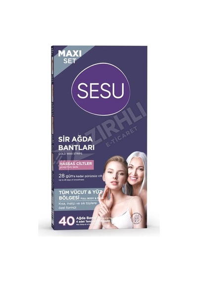 3 Adet Sesu Ağda Bandı 40lı Maxı Set Hassas