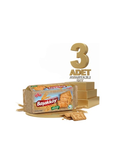Afia Başakköy Tam Buğdaylı Bisküvi 3x110 Gr