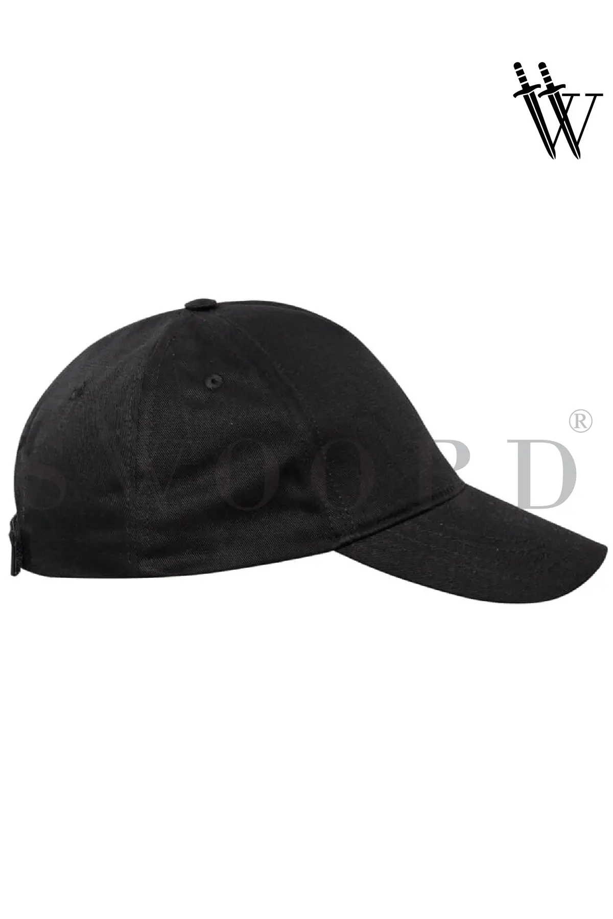 Swoord Siyah Basic Unisex Şapka Cırtlı Ayarlanabilir