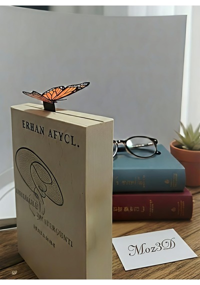Dekoratif Yapay Kelebek Kitap Üstü Tasarım Ayraç