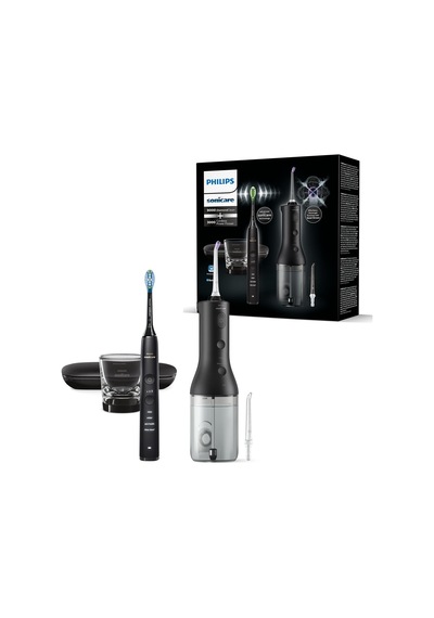 Philips Sonicare Kablosuz Power Flosser Ağız Sulama Cihazı Ve Diamondclean 9000 Elektrikli Diş Fırçası - Temiz Dişler, Temiz Diş Etleri Ve Plak Temizleme, Siyah Model Hx3886/43 Philips Sonicare Kablosuz Power Flosser Ağız Sulama Cihazı Ve Diamondclean 9000 Elektrikli Diş Fırçası - Temiz Dişler, Temiz Diş Etleri Ve Plak Temizleme, Siyah Model Hx3886/43