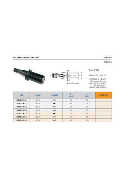 Fett Iso50.k.mk3 Iso Kamalı Mors Adaptörü
