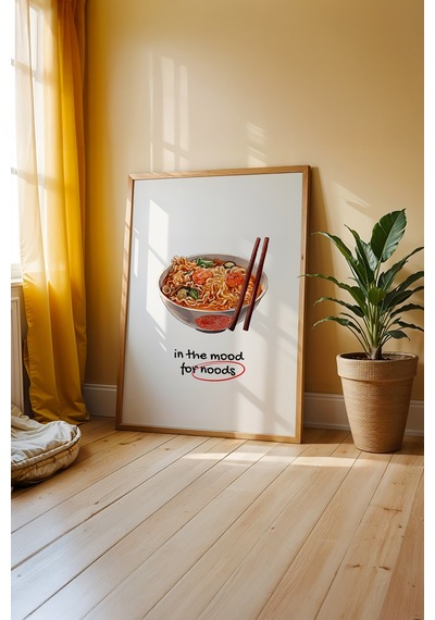 Soyut Sofra Estetiği Ahşap Çerçeveli Poster Tablo 201