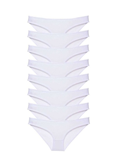 8 Adet Süper Eko Set Likralı Kadın Slip Külot Beyaz Beden: M Standart 8 Adet Süper Eko Set Likralı Kadın Slip Külot Beyaz Beden: M Standart
