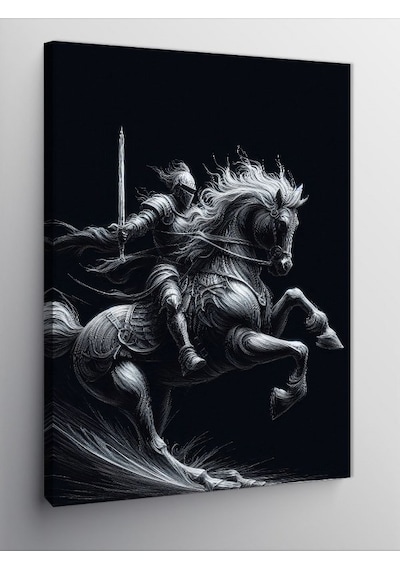 Kanvas Tablo Kara Şövalye 100cmx140cm