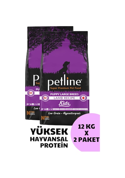 Petline Puppy Kids Kuzu Etli Yavru Kuru Köpek Maması 2 x 12 KG