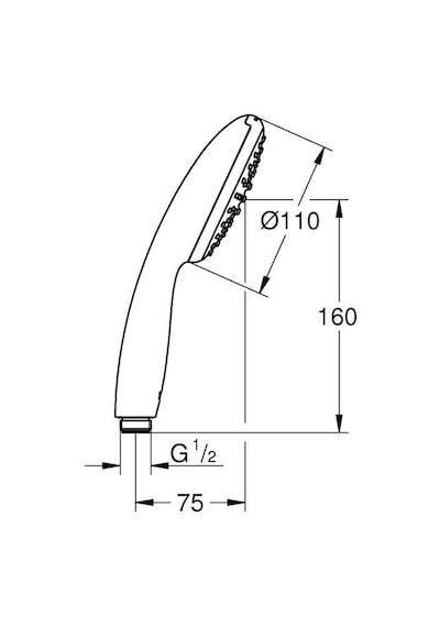 Grohe Tempesta 110 El Duşu Tek Akışlı - 27923003 Gümüş