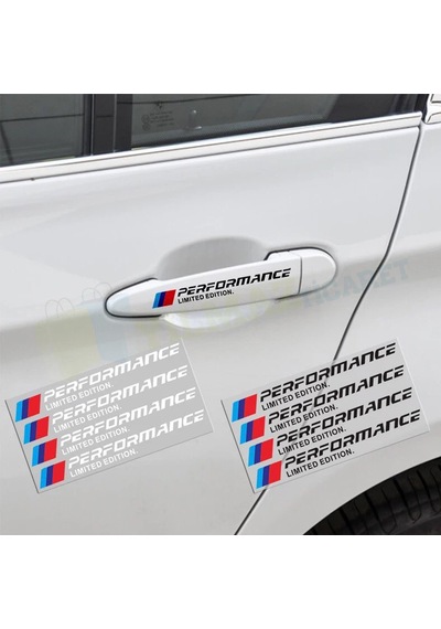 Bmw M Performance Logo Limited Edition Kapu Kolu Oto Sticker 4 Adet 13 X 1,40 Cm