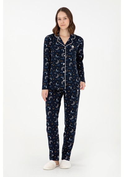U.s. Polo Assn. Kadın Lacivert Pijama Takım 50303408-vr033 Lacivert