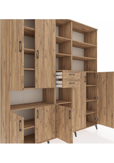 Hyperion Dolap 17 Raflı 2 Çekmeceli 7 Kapaklı 220x44x243 Çam-çam/çam Atlas Çam/atlas Çam Hyperion Dolap 17 Raflı 2 Çekmeceli 7 Kapaklı 220x44x243 Çam-çam/çam Atlas Çam/atlas Çam