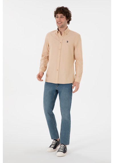 U.s. Polo Assn. Erkek Camel Gömlek Basic 50306338-vr015 Camel