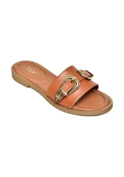 Fox Shoes U250110109 Taba Tokalı Kadın Terlik Taba-suni Deri Taba