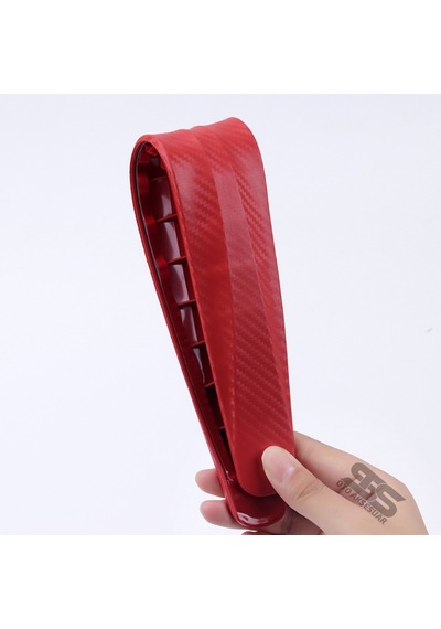 Tampon Koruma Kırmızı Karbon Kabartma Şerit Seti 2'li Tampon Koruyucu Şerit Her Araca Uyumludur Sts Oto Aksesuar